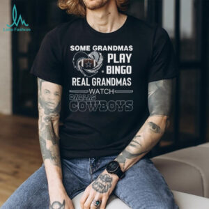Some Grandmas Play Bingo Real Grandmas Watch Dallas Cowboys Diamond Heart 2025 T shirt