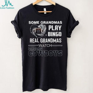 Some Grandmas Play Bingo Real Grandmas Watch Dallas Cowboys Diamond Heart 2025 T shirt