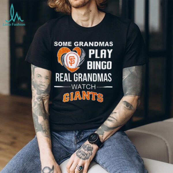 Some Grandmas Play Bingo Real Grandmas Watch Giants 2025 TShirt