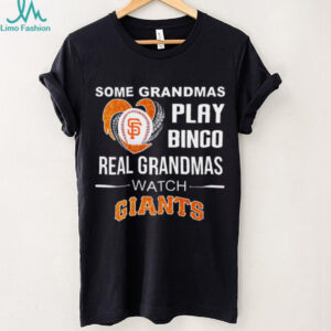 Some Grandmas Play Bingo Real Grandmas Watch Giants 2025 TShirt