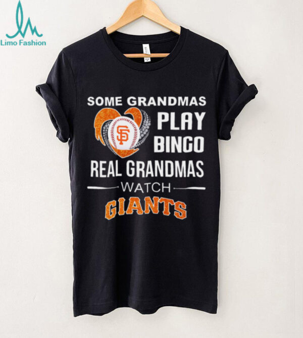 Some Grandmas Play Bingo Real Grandmas Watch Giants 2025 TShirt