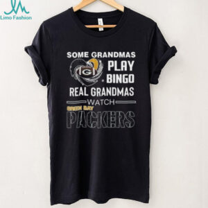 Some Grandmas Play Bingo Real Grandmas Watch Green Bay Packers Diamond Heart 2025 T shirt