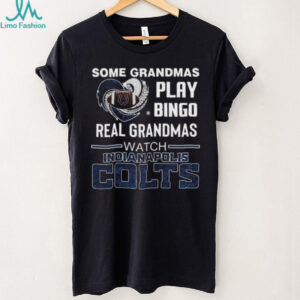 Some Grandmas Play Bingo Real Grandmas Watch Indianapolis Colts Diamond Heart 2025 T shirt