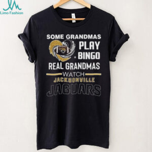 Some Grandmas Play Bingo Real Grandmas Watch Jackson Jaguars Diamond Heart 2025 T shirt