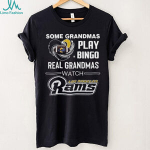 Some Grandmas Play Bingo Real Grandmas Watch Los Angeles Rams Diamond Heart 2025 T shirt