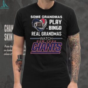 Some Grandmas Play Bingo Real Grandmas Watch New York Giants Diamond Heart 2025 T shirt