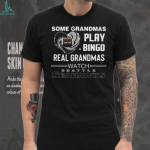 Some Grandmas Play Bingo Real Grandmas Watch Seattle Seahawks Diamond Heart 2025 T shirt