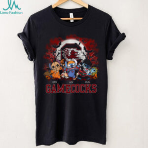 South Carolina Gamecocks Stitch Halloween Tee – Custom NCAA Football Shirt – Personalized Horror Gift for Spooky Season Fans