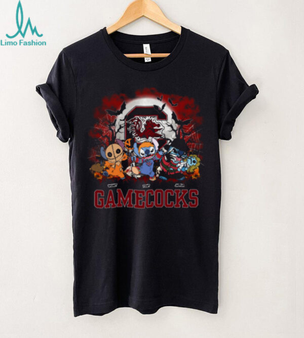South Carolina Gamecocks Stitch Halloween Tee – Custom NCAA Football Shirt – Personalized Horror Gift for Spooky Season Fans