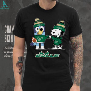 South Florida Bulls Christmas Snoopy Bluey NCAA Cute Football Shirt