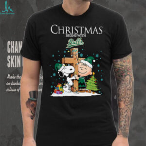 South Florida Bulls Snoopy Christmas Shirt Charlie Brown Holiday Football Tee
