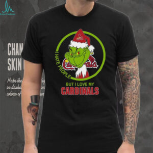 St. Louis Cardinals Grinch I Hate People But I Love My Team Christmas Baseball T Shirt