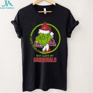 St. Louis Cardinals Grinch I Hate People But I Love My Team Christmas Baseball T Shirt