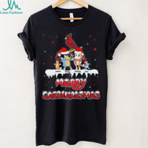 St. Louis Cardinals Holiday Bluey Family Shirt – Custom Name MLB Tee – Personalized Baseball Gift & Matching Outfit for Fans