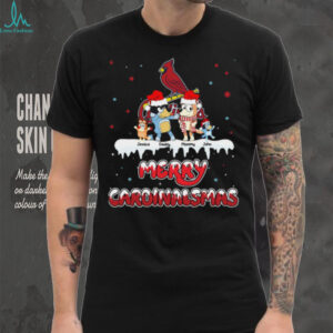St. Louis Cardinals Holiday Bluey Family Shirt – Custom Name MLB Tee – Personalized Baseball Gift & Matching Outfit for Fans