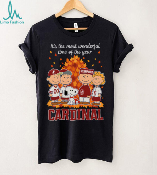 Stanford Cardinal x Peanuts Fall T Shirt It’s the Most Wonderful Time of the Year