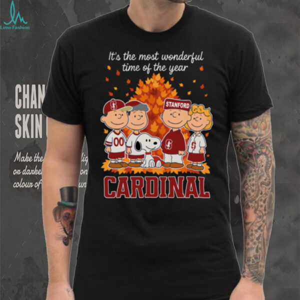 Stanford Cardinal x Peanuts Fall T Shirt It’s the Most Wonderful Time of the Year