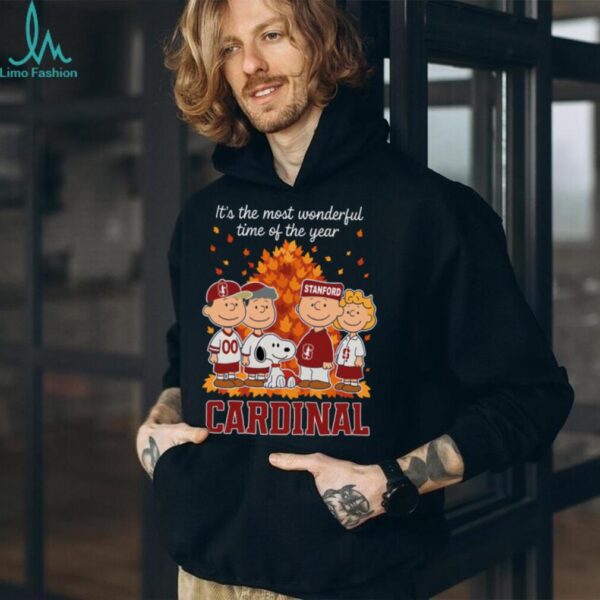 Stanford Cardinal x Peanuts Fall T Shirt It’s the Most Wonderful Time of the Year