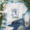 Seattle Seahawks Womens Navy Blue Flowers Fitted Design Shirt