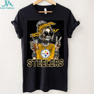 Steelers Fan Skeleton Vibe Tee