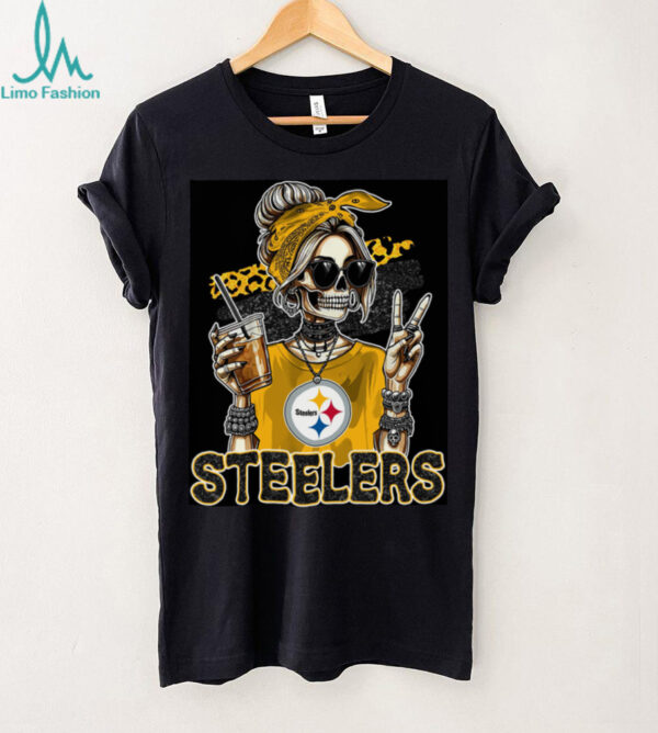 Steelers Fan Skeleton Vibe Tee