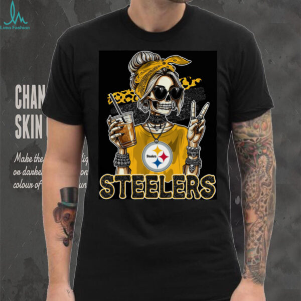 Steelers Fan Skeleton Vibe Tee