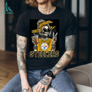Steelers Fan Skeleton Vibe Tee