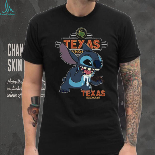 Stitch Eating Texas Roadhouse Ribs Funny Lilo & Stitch Mashup T Shirt