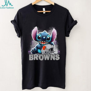 Stitch Loves Browns NFL Fan T Shirt