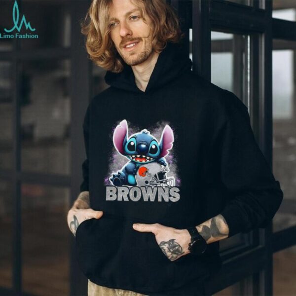 Stitch Loves Browns NFL Fan T Shirt