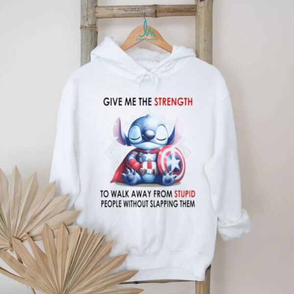 Stitch Walk Away From Stupid People Funny Alien Superhero Costume T Shirt