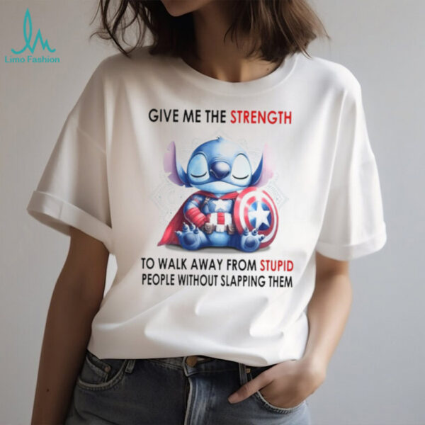 Stitch Walk Away From Stupid People Funny Alien Superhero Costume T Shirt