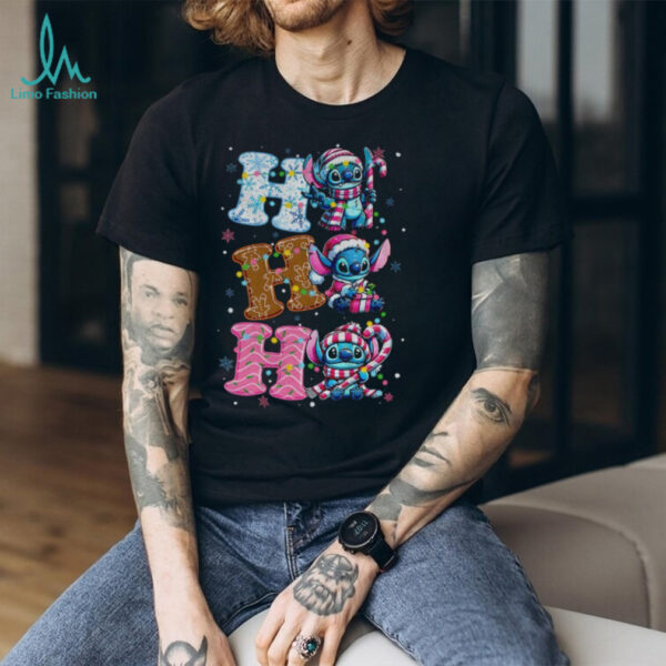 Stitch blue monster coquette ho ho ho Christmas shirt