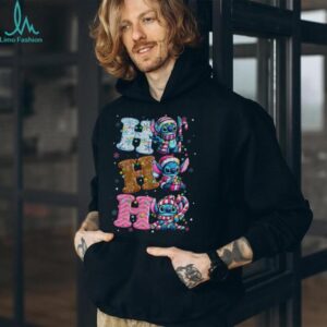 Stitch blue monster coquette ho ho ho Christmas shirt