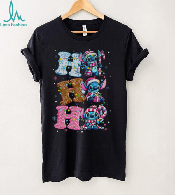 Stitch blue monster coquette ho ho ho Christmas shirt