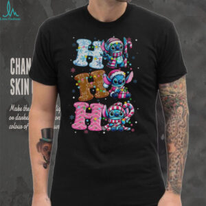 Stitch blue monster coquette ho ho ho Christmas shirt