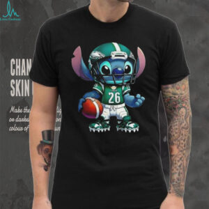 Stitch wearing Philadelphia Eagles football shirt