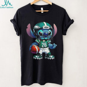 Stitch wearing Philadelphia Eagles football shirt
