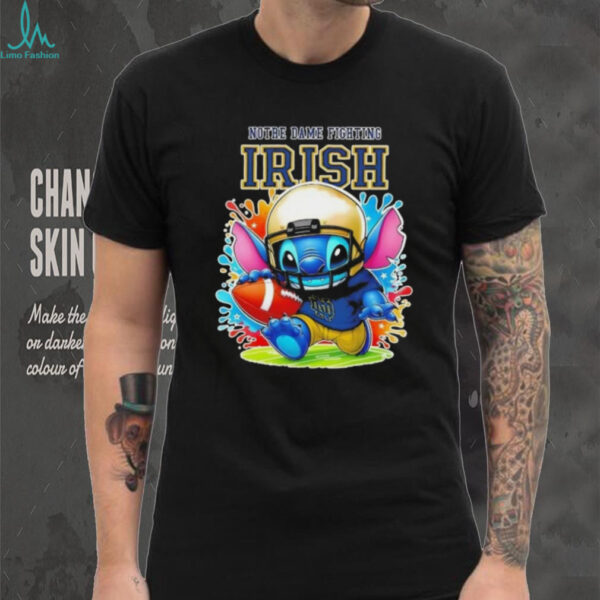 Stitch x Notre Dame Fighting Irish football colors shirt