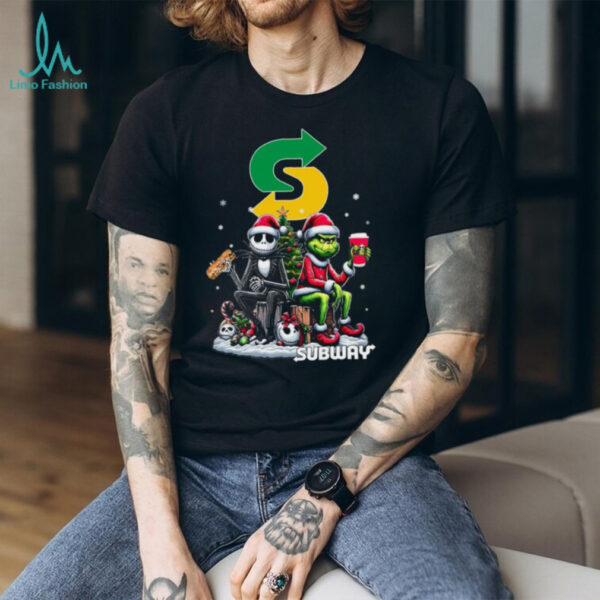 Subway Christmas The Grinch And Jack Skellington Unwilling Friends Logo T Shirt