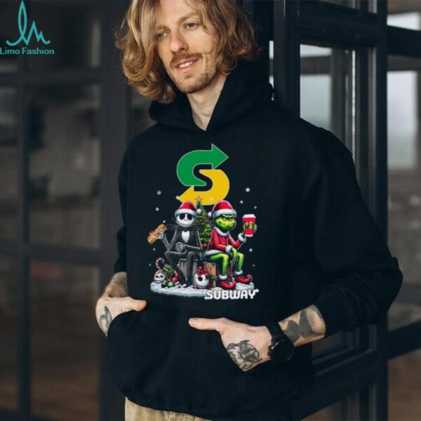Subway Christmas The Grinch And Jack Skellington Unwilling Friends Logo T Shirt