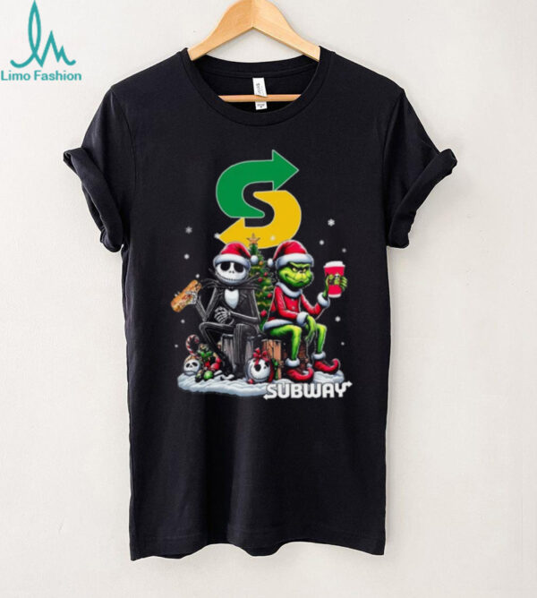 Subway Christmas The Grinch And Jack Skellington Unwilling Friends Logo T Shirt
