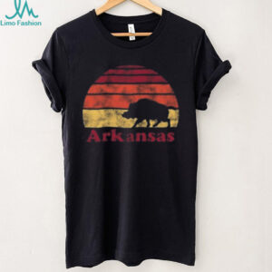 Summit Sportswear Arkansas Navy Blue Razorback Sunset Shirt