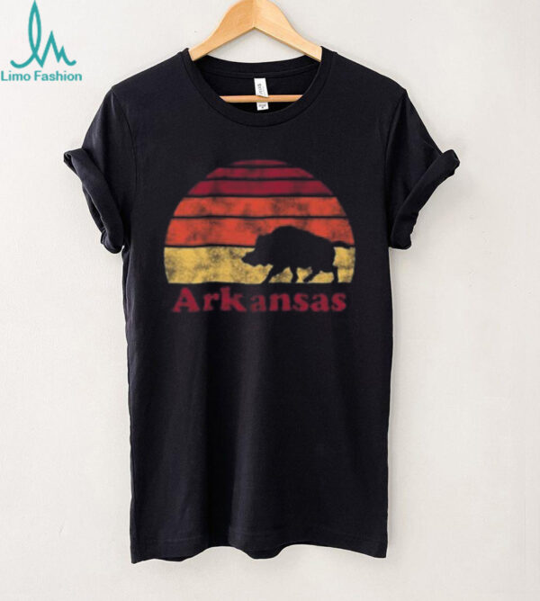 Summit Sportswear Arkansas Navy Blue Razorback Sunset Shirt