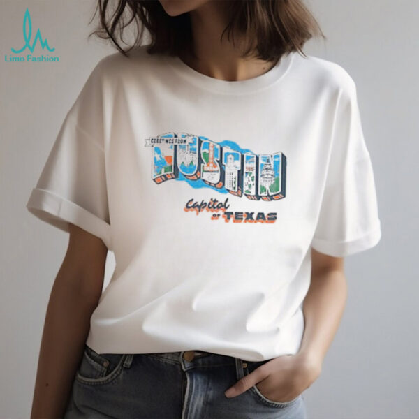 Summit Sportswear Austin Green Greetings From Short Sleeve Fashion T Shirt
