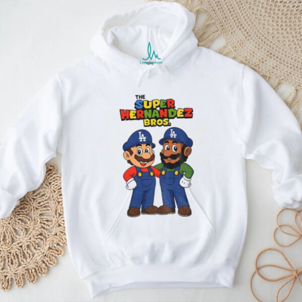 Super Mario The Super Hernandez Bros Los Angeles Dodgers MLB baseball shirt