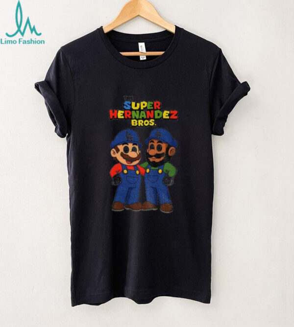 Super Mario The Super Hernandez Bros Los Angeles Dodgers MLB baseball shirt