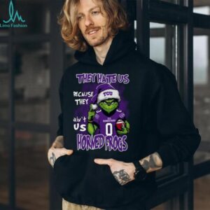 TCU Horned Frogs Grinch Christmas T Shirt They Hate Us Because They Ain’t Us