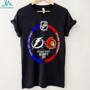 Tampa Bay Lightning vs Ottawa Senators hockey 2025 NHL Opening Night shirt