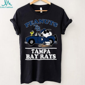 Tampa Bay Rays Snoopy Peanuts Car Baseball T Shirt